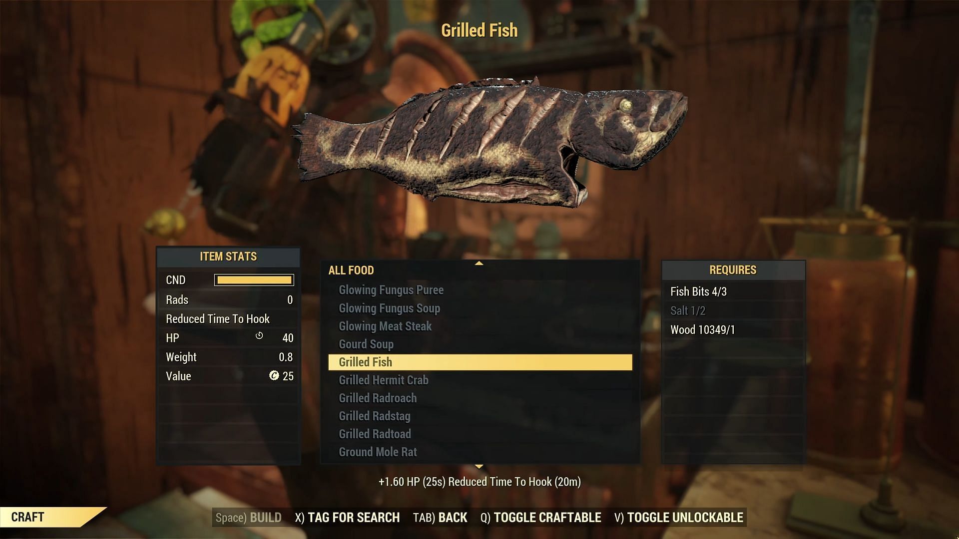 Grilled Fish goes great with some Salt (Image via Bethesda Softworks | YouTube/Darth Xion)